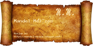 Mandel Mózes névjegykártya